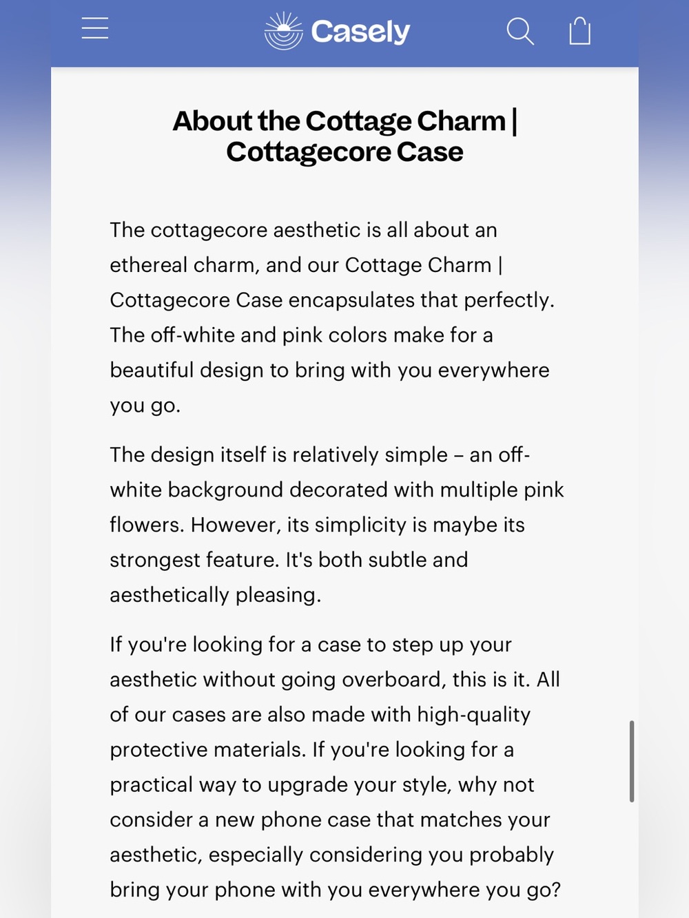 CASELY iPhone 17 Pro Classic + MagSafe Case - Cottage Charm - Picture 4 of 4